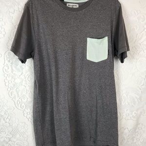 Billabong color block Gray and blue tee M01007